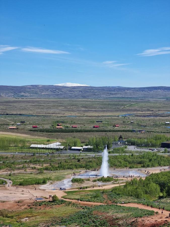 Golden Circle Cabin, Hot Tub Villa Geysir Bagian luar foto
